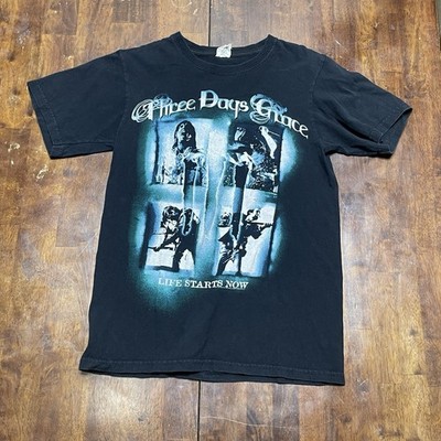 Three Days Grace Life Starts Now 2010 Tour Band Tee Music Black T Shirt Small