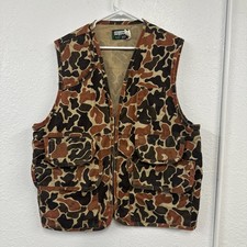 Vintage 1980's SafTbak Made In USA Duck hunter camo Vest sz L