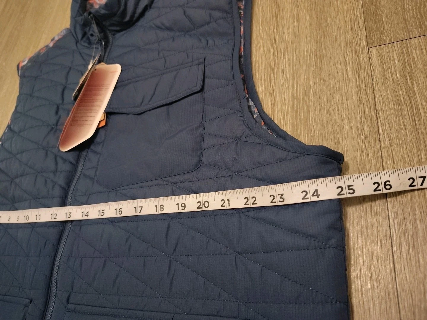 &Lore By Tahoe River Men's Quilted Vest Size XL Full Zip Blue Sleeveless Jacket  image 11