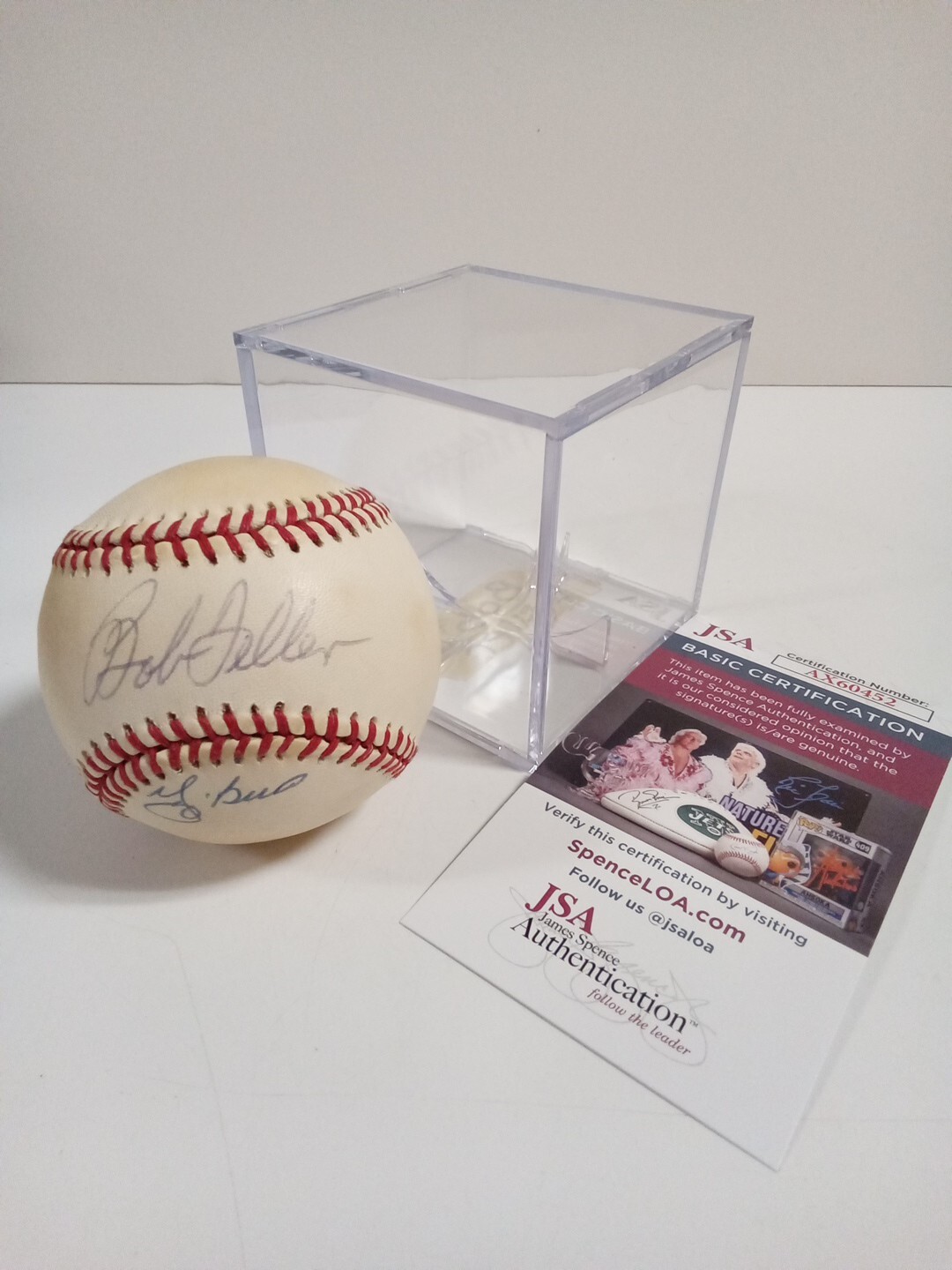 Bob Feller Autographed Signed & Yogi Berra Baseball JSA ** # 