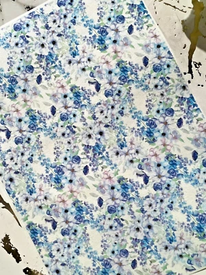 Flower 6 image transfer paper for polymer clay