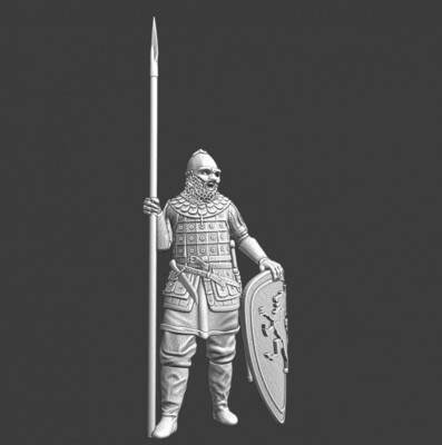 Northern Crusades Miniatures Medieval Russian Novgorod Guard Spearman 3D 28mm +
