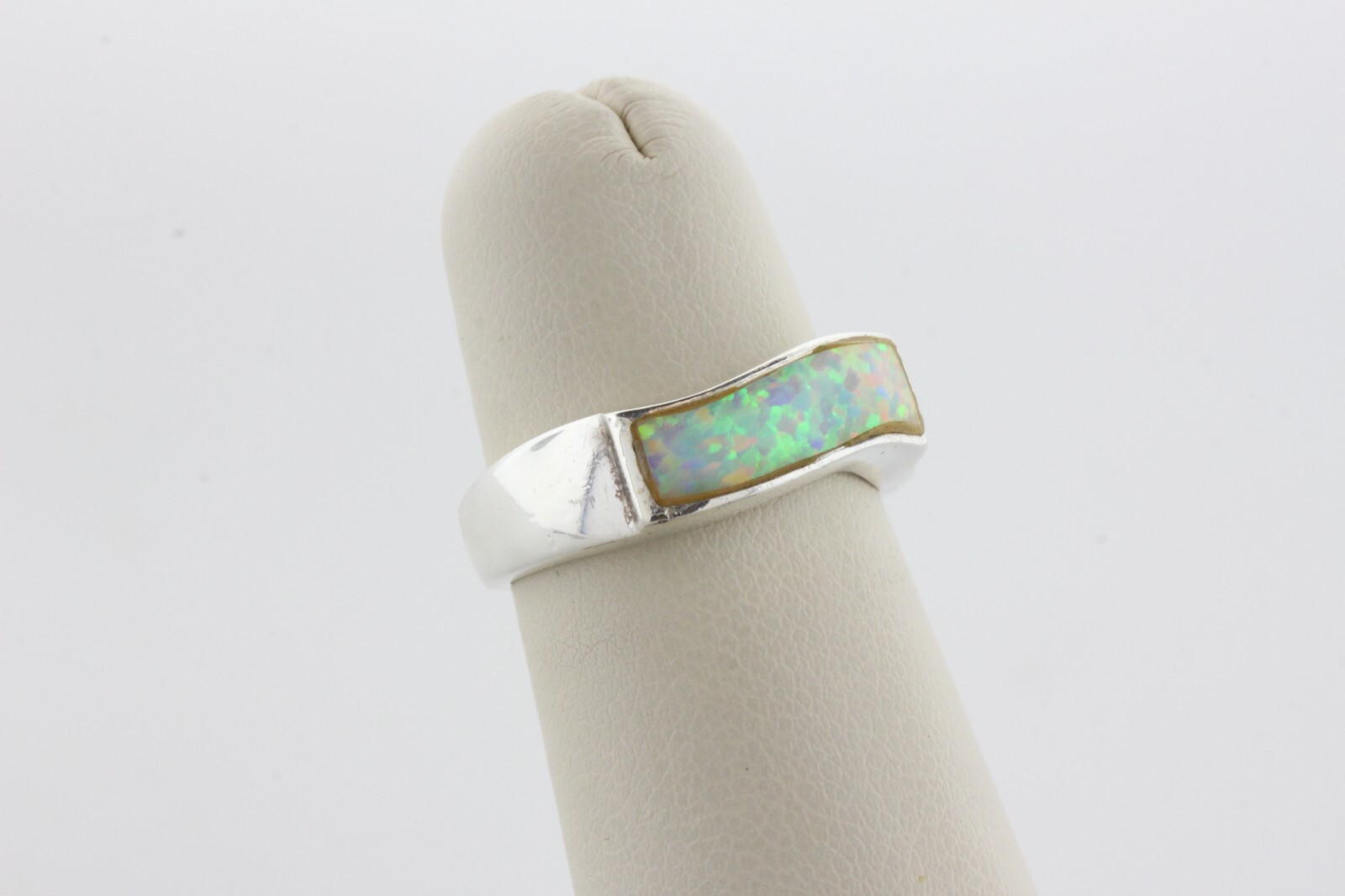 J. R Sterling Silver 925 Rectangular Long Wavy Sp… - image 1