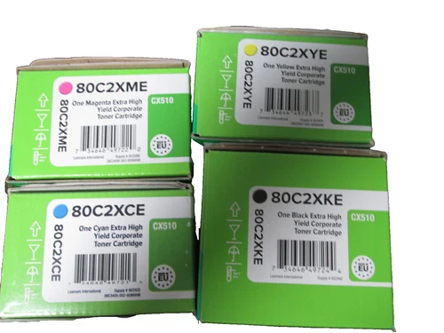 Lexmark Toner Set 80C2XKE 80C2XCE 80C2XME 80C2XYE / CX510 original
