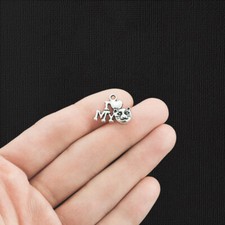 BULK 60 Love My Cat Charms Antique Silver Tone - SC259