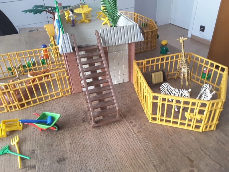 Pièce Playmobil Zoo - Toit Gris Pour Bâtiment Du Parc 3634 - État Jauni - Occasion