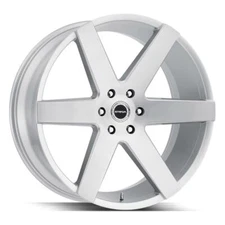 22 inch 22x9.5 Strada CODA Brushed Silver wheels rims 5x5 5x127 +25