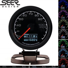 2.5 60mm Digital Pointer Water Temperature Black Face Temp Sensor 20-120