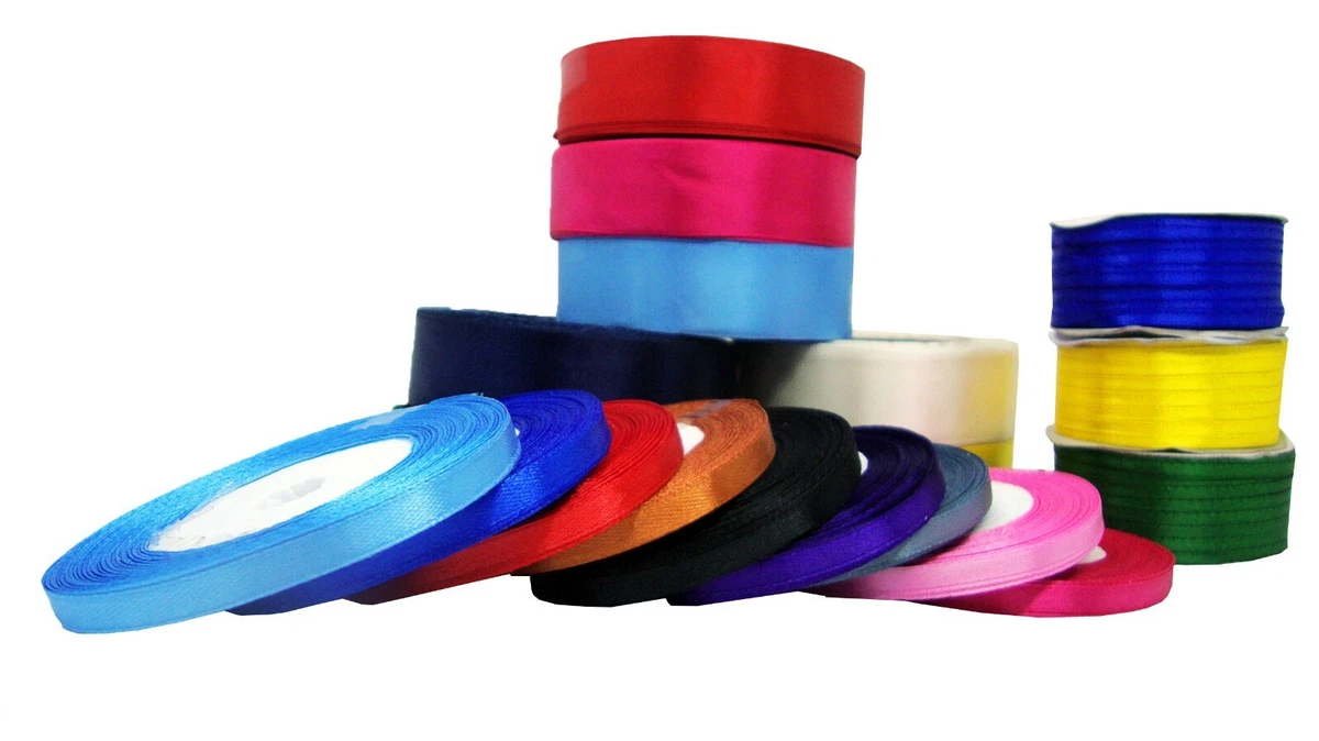 3mm x 1000m (10 Rolls) Full Reel Bulk SATIN Quality Tying RIBBON Bulk Craft