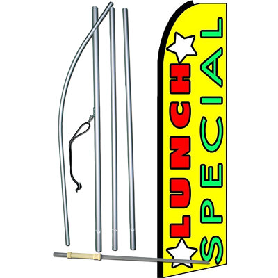 Lunch Special Flag with Flag Pole and Spike