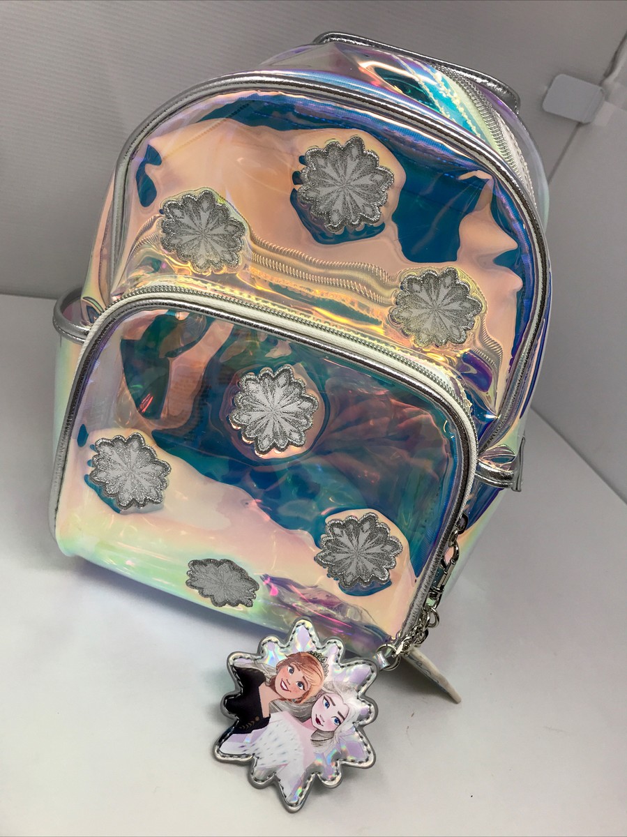 disney frozen transparent backpack, snowflake embroidery for kids 2-10 years