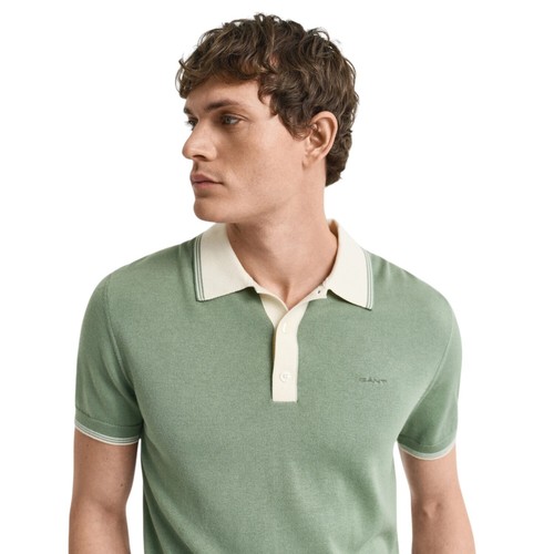 Gant Men`s Modal Blend SS Polo Shirt - 8030237 - Picture 7 of 17