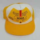 Michelob Beer Vintage Snapback Hat 1980s Yellow Mesh Back Truckers Cap
