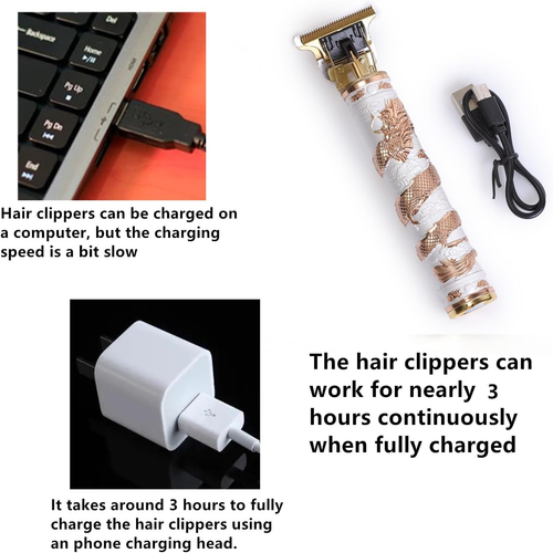 Men'S Hair Clippers, Home Haircutting Cordless Clipper Kit, Nearly Zero Gapped T - Picture 5 of 12