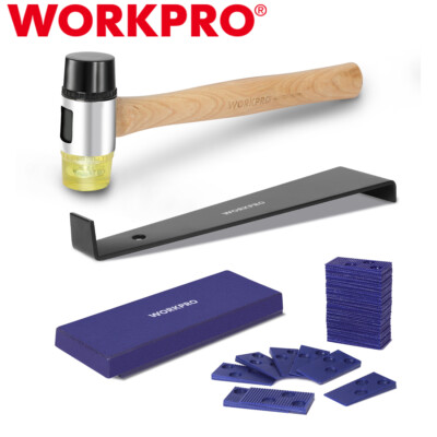WORKPRO Laminate Wood Flooring Installation Kit Pull Bar Double-Faced Mallet Set