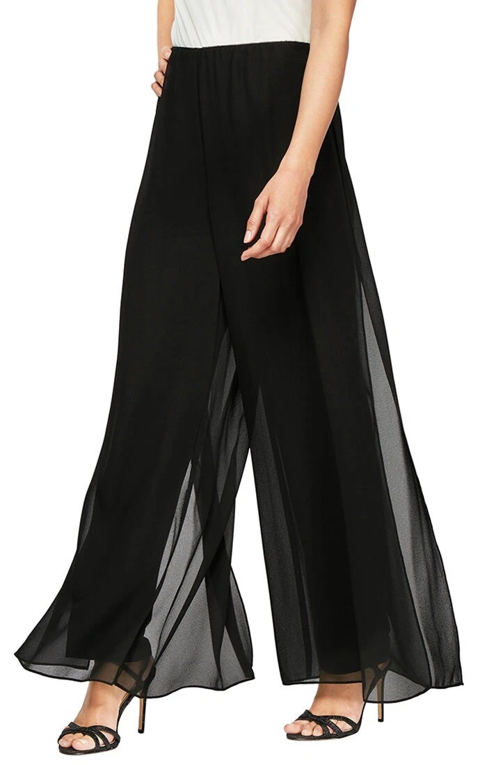 Black sales chiffon pants