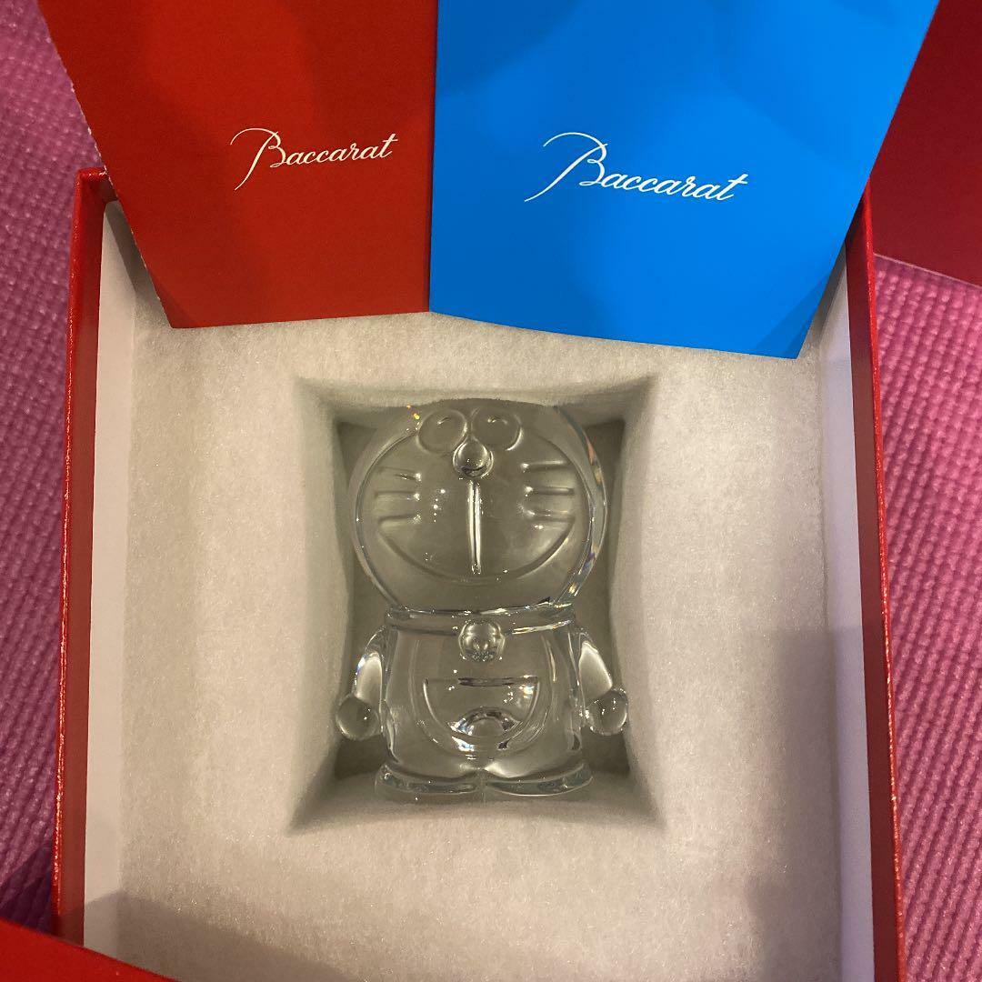 Baccarat Doraemon Figul Doll Crystal Glass Ornament w/ Box Height