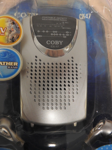 NOS Coby CX-17 Portable AM/FM/TV/Weather Band Pocket Radio - Picture 2 of 6