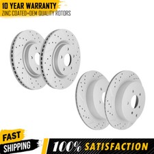 Front Rear Slotted Brake Rotors For Nissan Pathfinder Murano Infiniti QX60 Q50