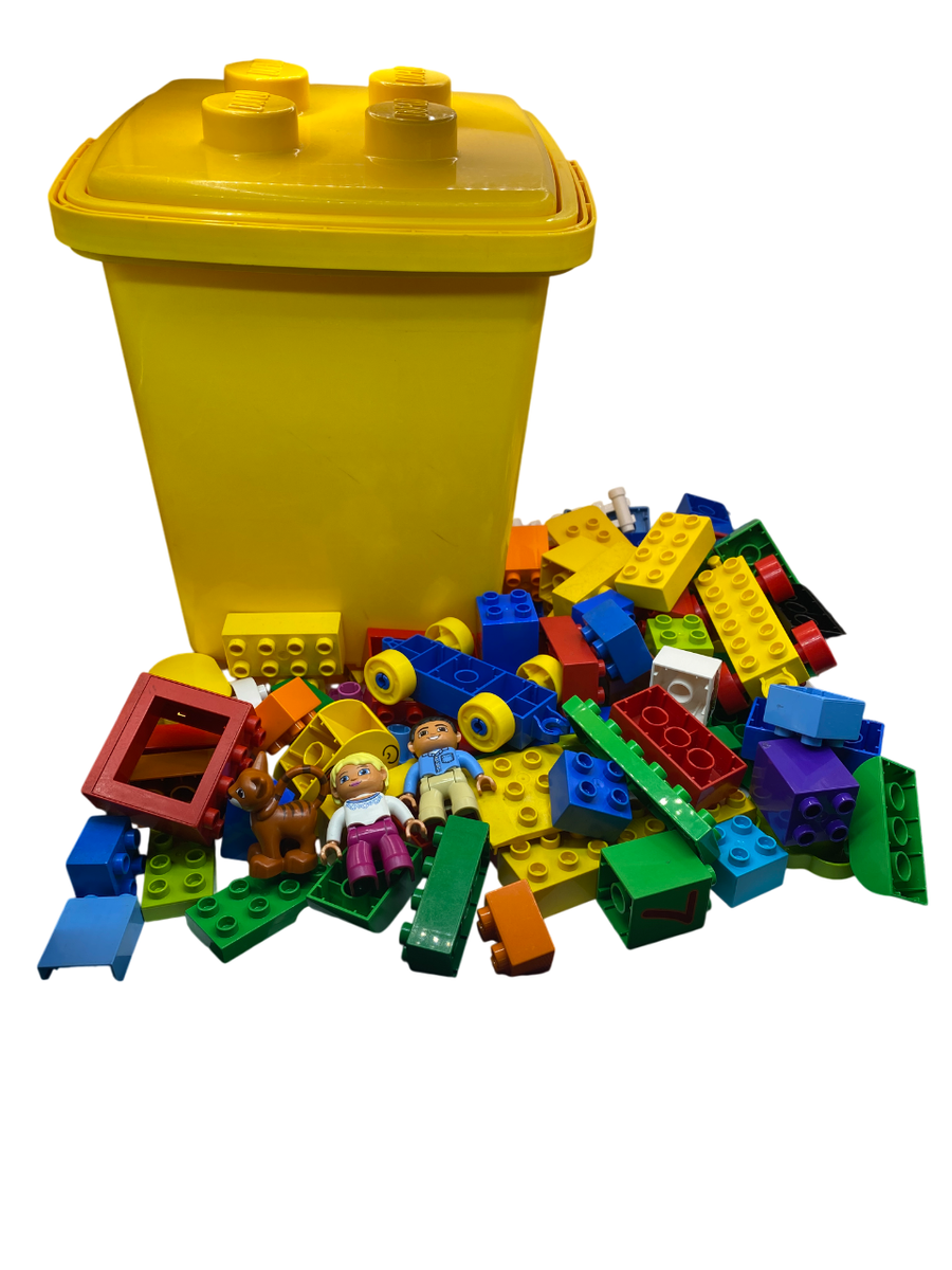 Lego Duplo 1KG Blocks Pieces Figures Yellow Storage Box UK