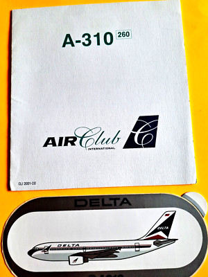 A310 Sticker AIRCLUB AIRBUS A310 Seating Chart with Seat Stickers + Delta A310 ...