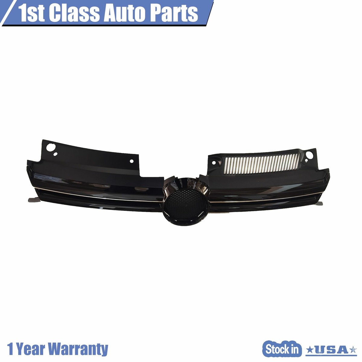Embleemloze Sport Grill Hoogglans Zwart Geschikt Voor Volkswagen Golf 6 GTI