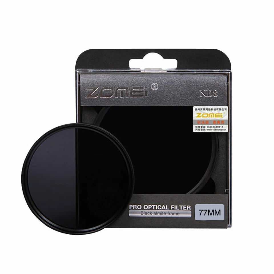 ZOMEI Optical Neutral density Filter ND8 37-82mm for Canon Nikon Sony Pentax - Image 2 of 4
