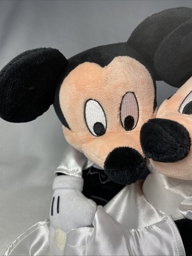 Mickey & Minnie Mouse Kneeling Plush Bride & Groom Set Disney Wedding 15" - Picture 9 of 9
