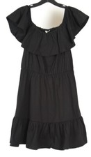 ASOS Women’s Dress 8 Black Shift Short Sleeve Knit Pullover 100% Cotton