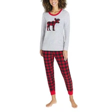 NWT Eddie Bauer Ladies' Holiday Family Sleep Set, Red