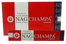 Agarbathi VIJAYSHREE GOLDEN NAG CHAMPA Incense Sticks 15G X 12
