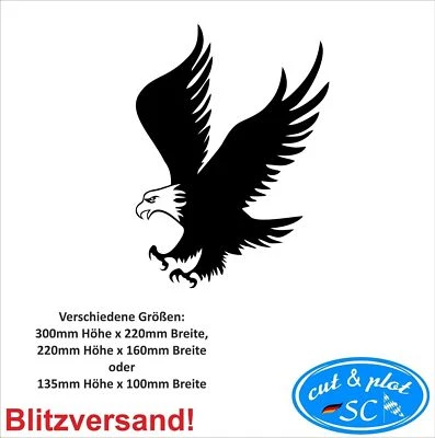 große Adler Greifvögel Silhouette Fenster Aufkleber Warnvögel Wintergarten SC193 - Bild 1 von 4