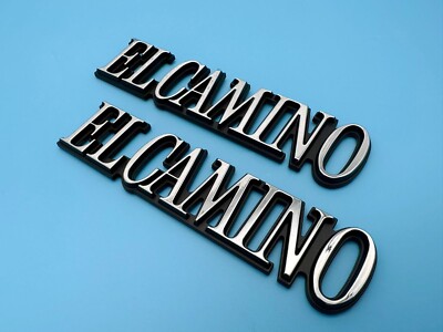 2pcs Fits 1978-1987 Chevy El Camino Quarter Panel Emblems Badges Chrome