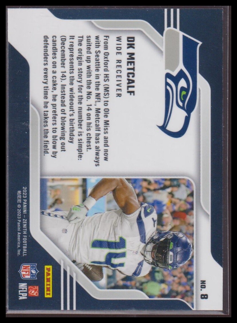 2023 Panini Zenith #8 DK Metcalf Behind the Numbers | eBay