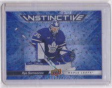 2023-24 UD SERIES 2 INSTINCTIVE SPARKLE PARALLEL ILYA SAMSONOV #IN-1 MAPLE LEAFS