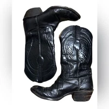 Lucchese Classic Seville Goatskin Leather Cowboy Boots Embroidered Mens 10