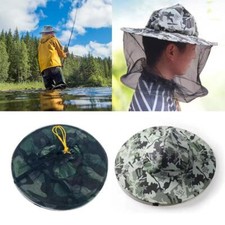 Mosquito Head Face Net Hat Bee Insect Bug Protection Hidden Mesh Fishing Ca O7D2