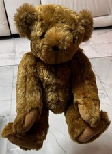 The Vermont Teddy Bear 1 Company Fully Jointed 16" Light Brown Plush Bear 6666