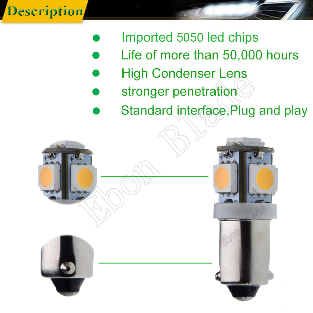 6V/12V/24V DC Ba9s T4W LED Auto Standlicht Innenraumbeleuchtung Weiß/Warmweiß