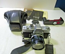 MINOLTA SRT 101 35mm SLR Film Camera MC ROKKOR-PF 58mm f1.4 w/ Case and Manuals