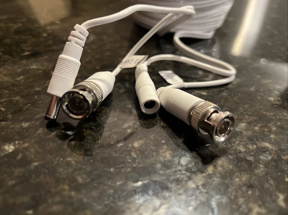 (Pack of 2) 60ft  HD BNC Cable for CCTV Surveillance Camera "White" - Image 3 of 3