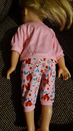 18 inch 45cm doll ladybird pyjamas for our generation designafriend babyborn etc - Picture 2 of 3