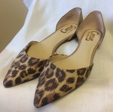 Circus by Sam Edelman Women's Ramona Ballet Flat Brown Leopard Pointed SZ 6