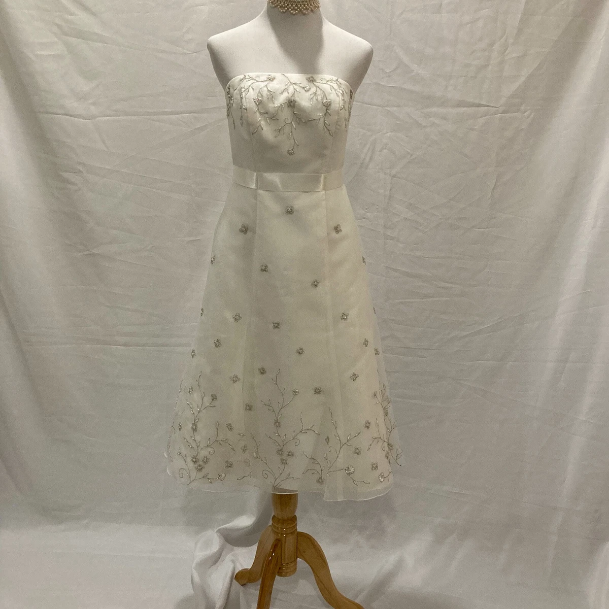 Galina tea length wedding dress top