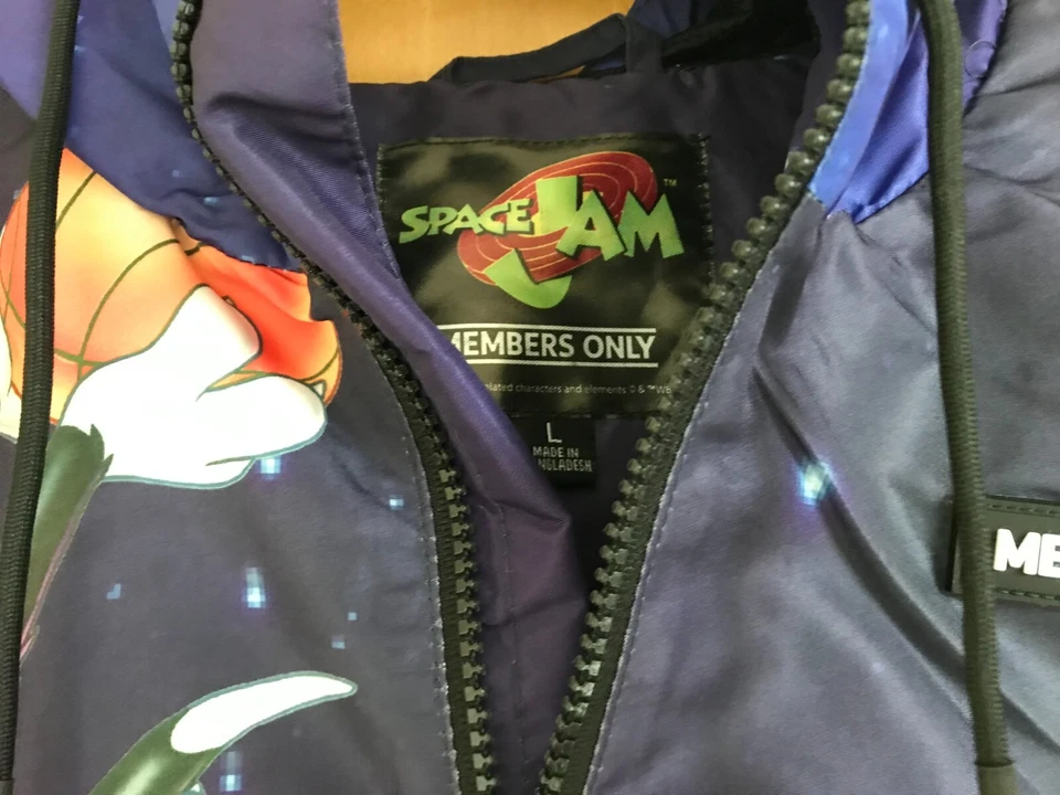 MEMBERS ONLY SPACE JAM TUNE SQUAD Windbreaker Jacket Exclusive From USA Size L - Image 3 of 4