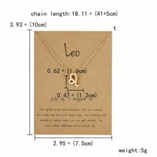 New Fashion Gold 12 Horoscope Signs Leo Necklace Pendant Chain