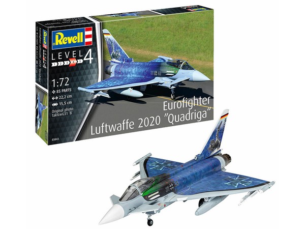 Eurofighter Luftwaffe 2020 Quadriga 1:72 Kunststoff Modell Kit 03843 Revell-image