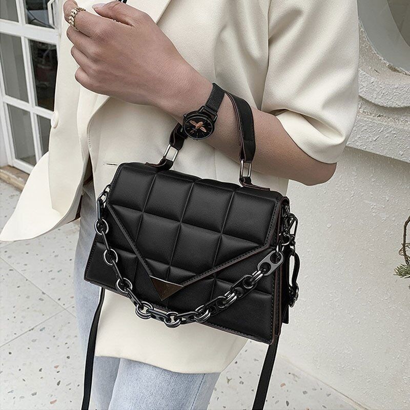 Handbag Brand Women's Bag Shoulder Bags Pu Leather Female Handbags Women-image