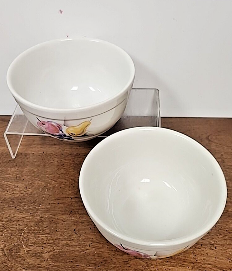 EDWIN KNOWLES UTILITY WARE FRUITS PAIR OF LEFTOVER BOWLS | eBay