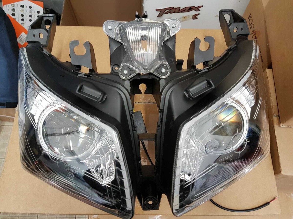 AVDB-Moto Faro LED Anteriore Compatibile Con TMAX 530 2012-2014 - Gruppo Ottico Di Ricambio Con Luci LED